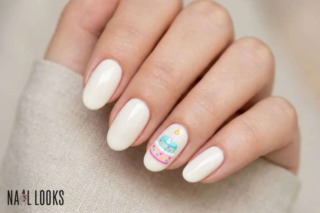 Birthday Cake Nail Art
