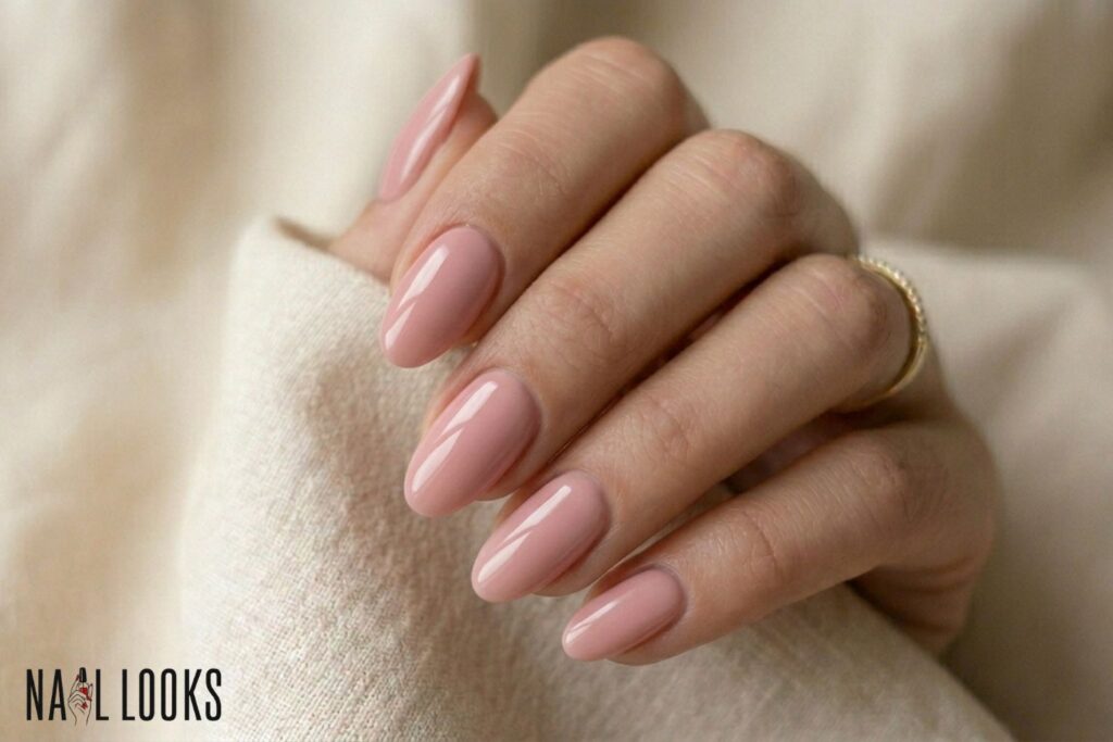 Bridal Pink Gel Nails