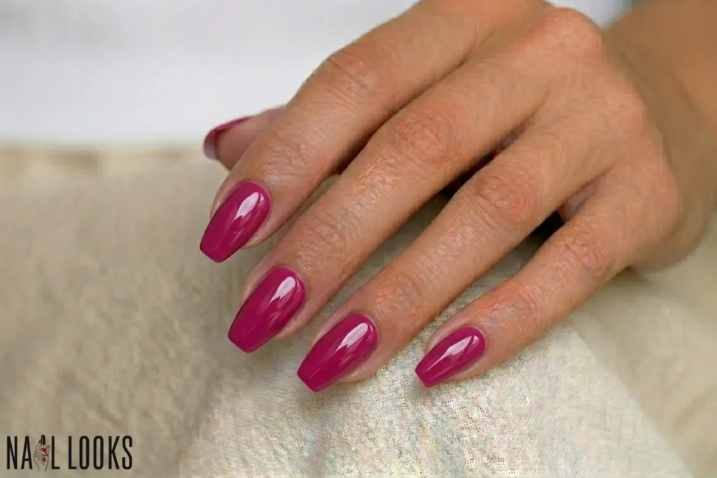 Deep Fuchsia Gel Nails