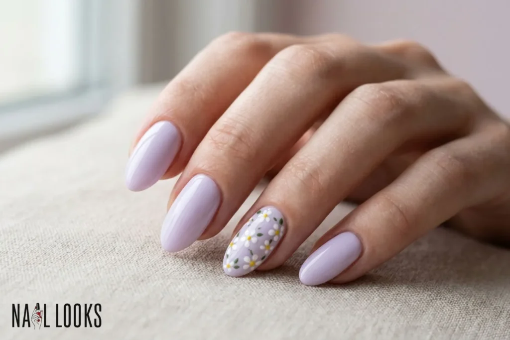 Floral Accent on a Pastel Base