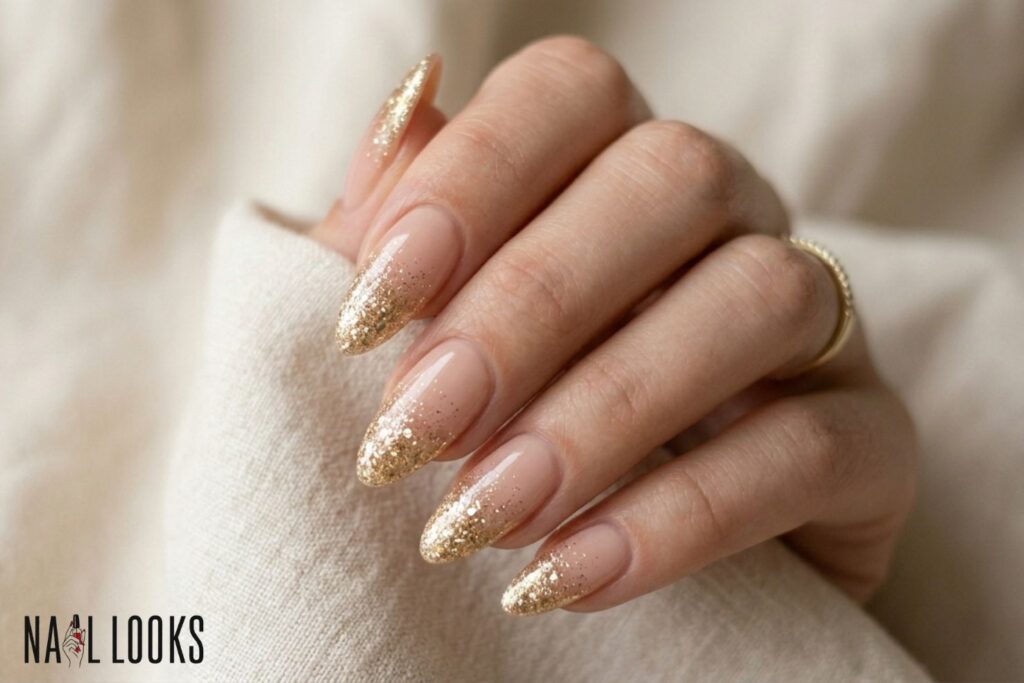 Glitter Ombre Bridal Nails