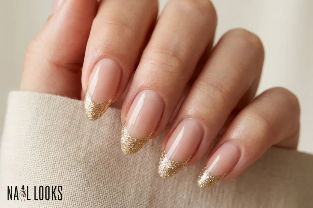Glittery French Tips — Birthday Version