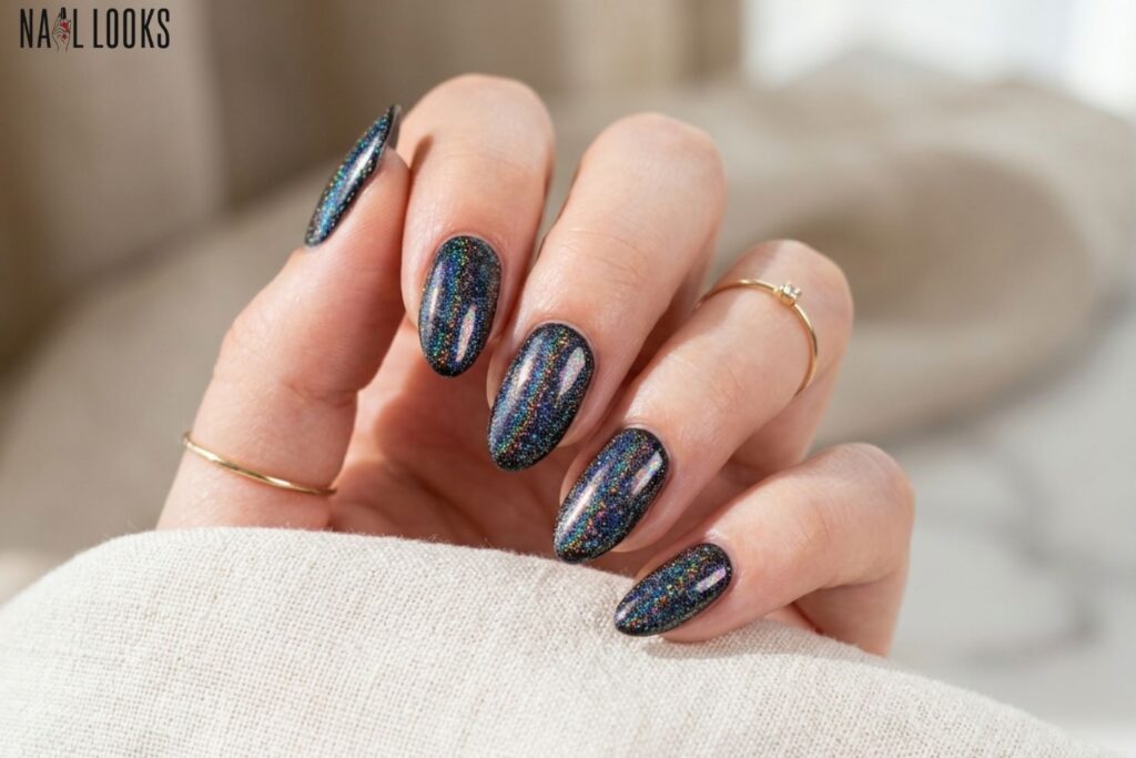 Holographic Black Nails