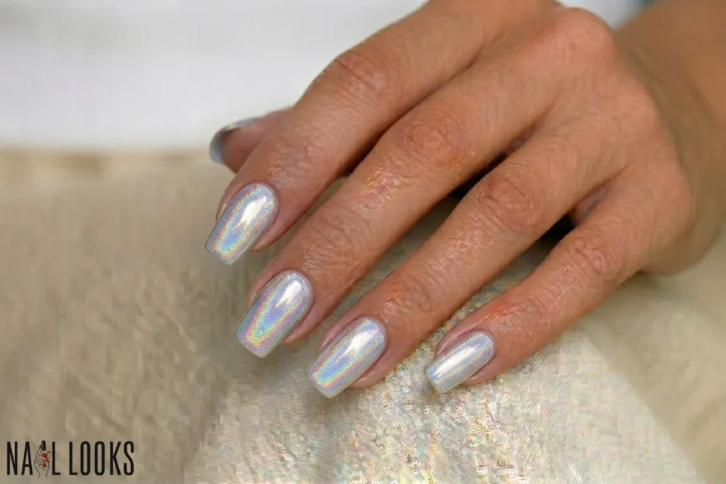 Holographic Gel Nails