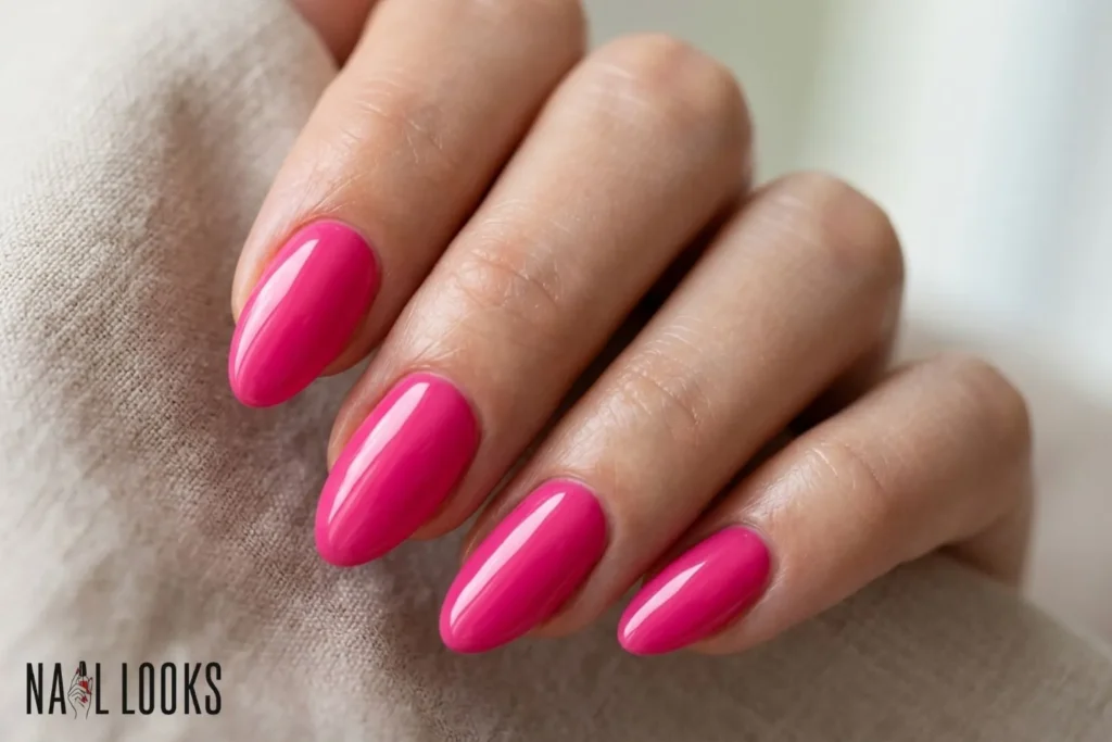 Hot Pink Gel Nails
