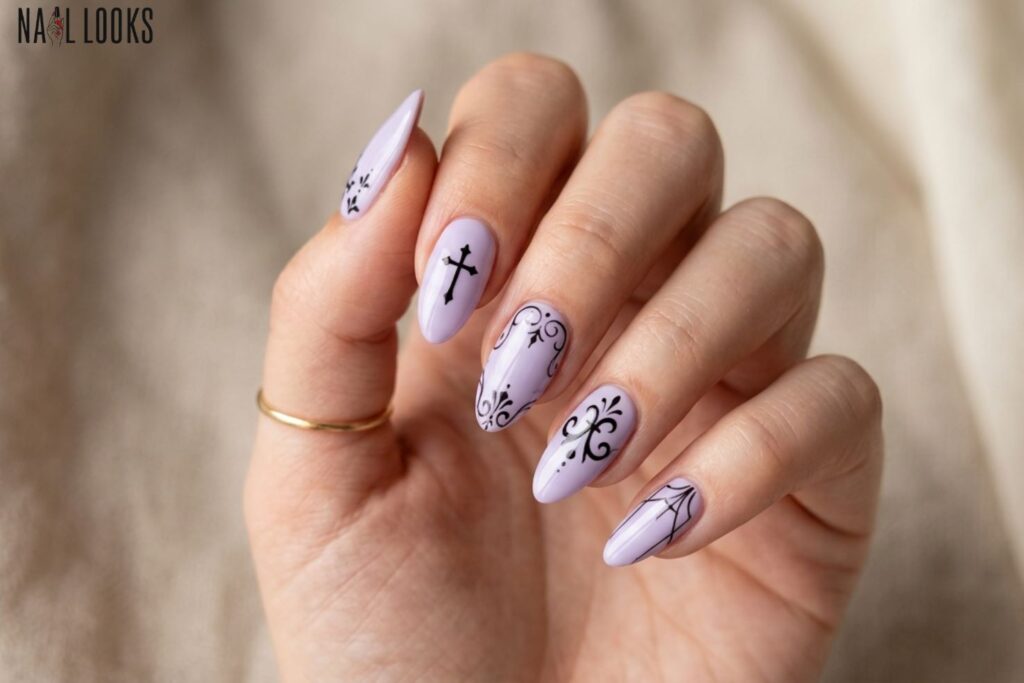 Lavender with Black Gothic Accents