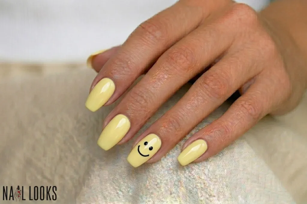 Lemon Yellow with a Simple Smiley