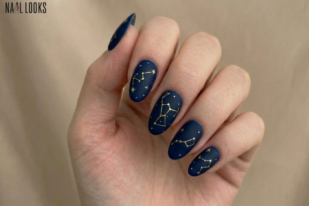 Midnight Blue with Star Constellations