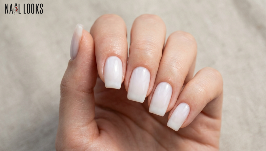 Milky White Nails