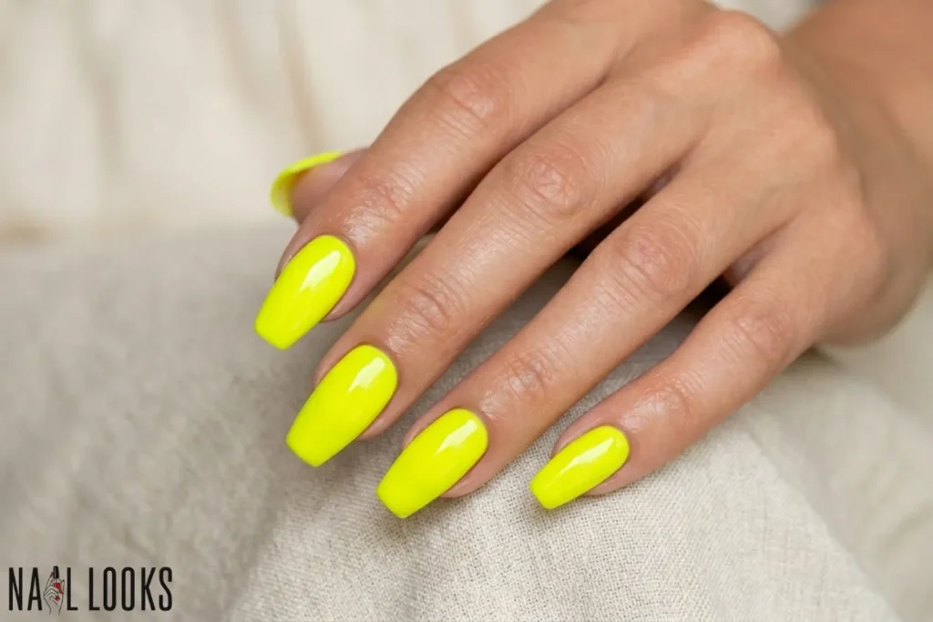 Neon Yellow Gel Nails