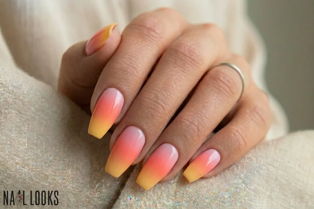 Ombre Sunset Nails