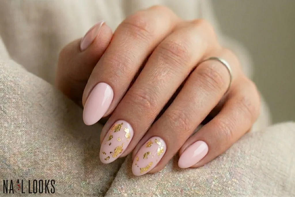 Pale Pink with Gold Foil