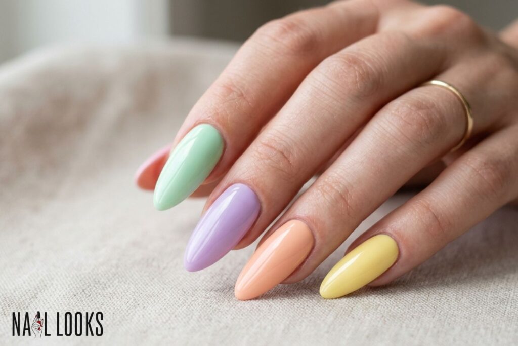 Pastel Acrylic Nail Designs — Classic Spring Set