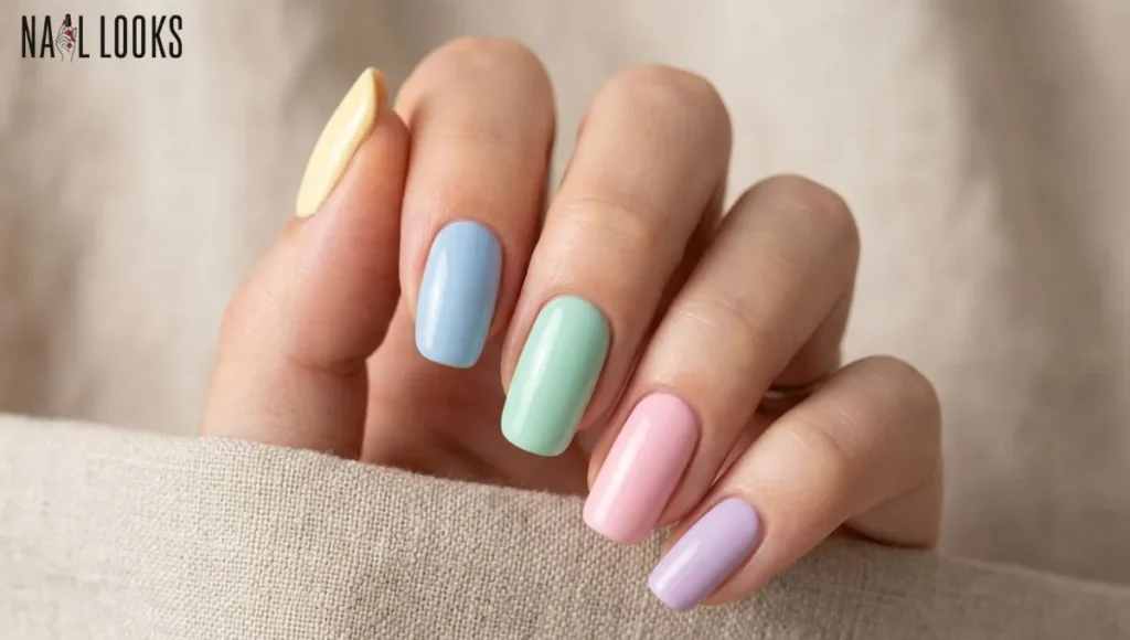 Pastel Easter Egg Nails