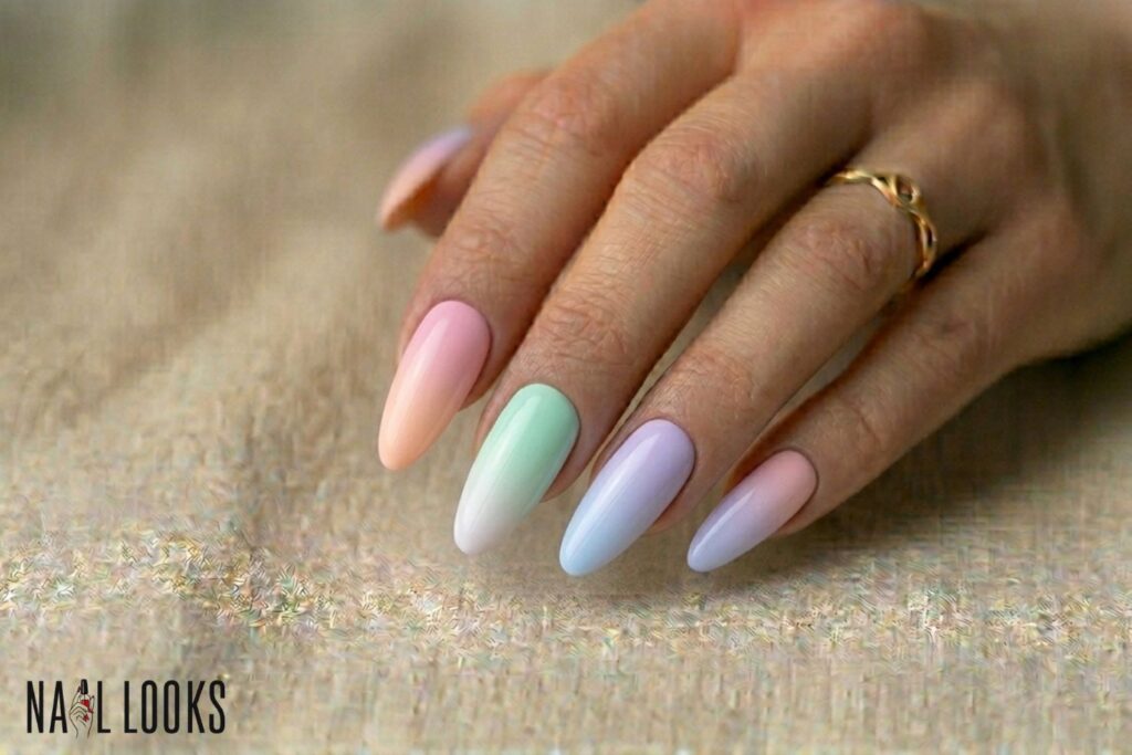 Pastel Ombre Easter Acrylics — Multi-Color Gradient