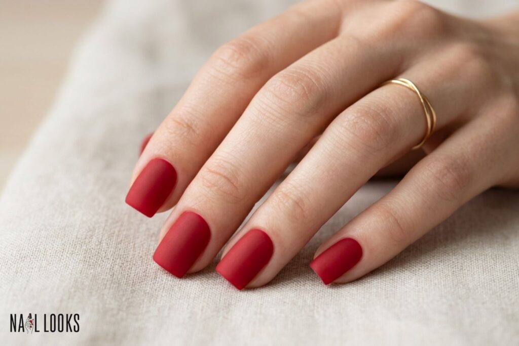 Red Matte Nails