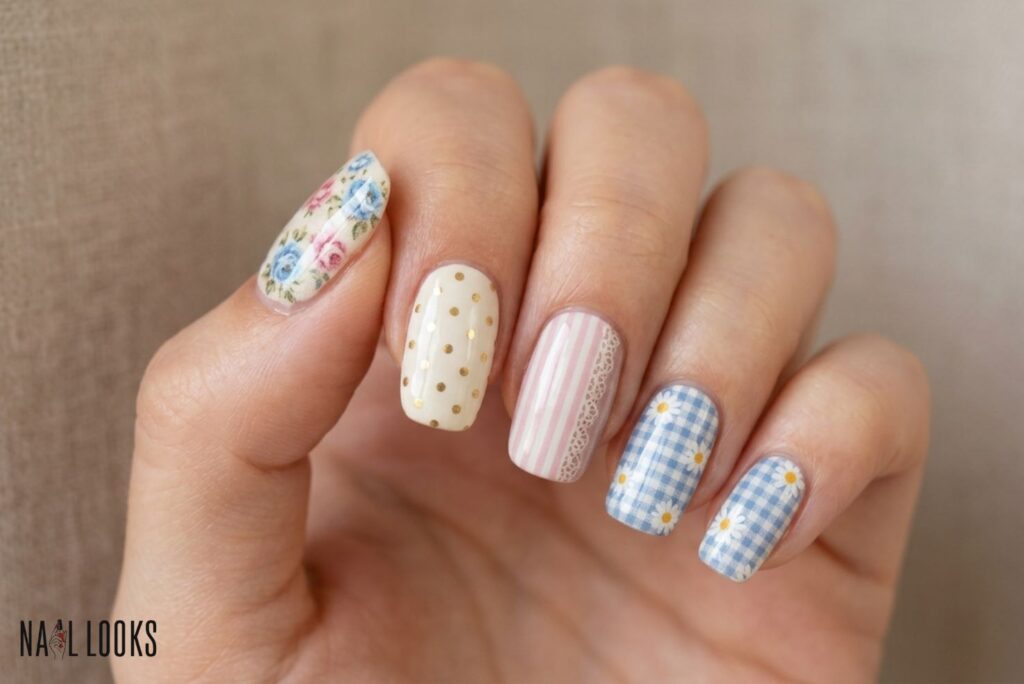 Scrapbook Paper Nails