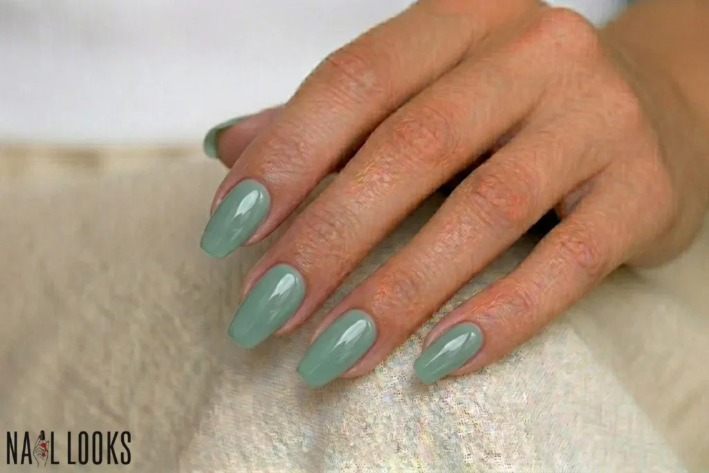 Sea Glass Green Nails