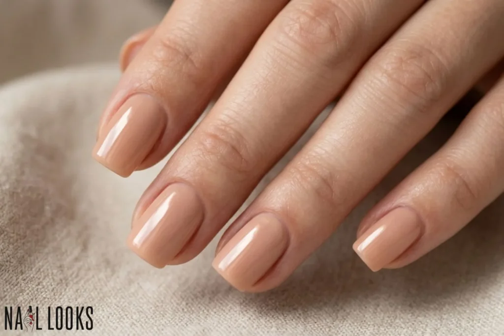 Short Square Nude Nails