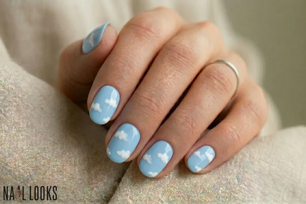 Sky Blue with White Clouds