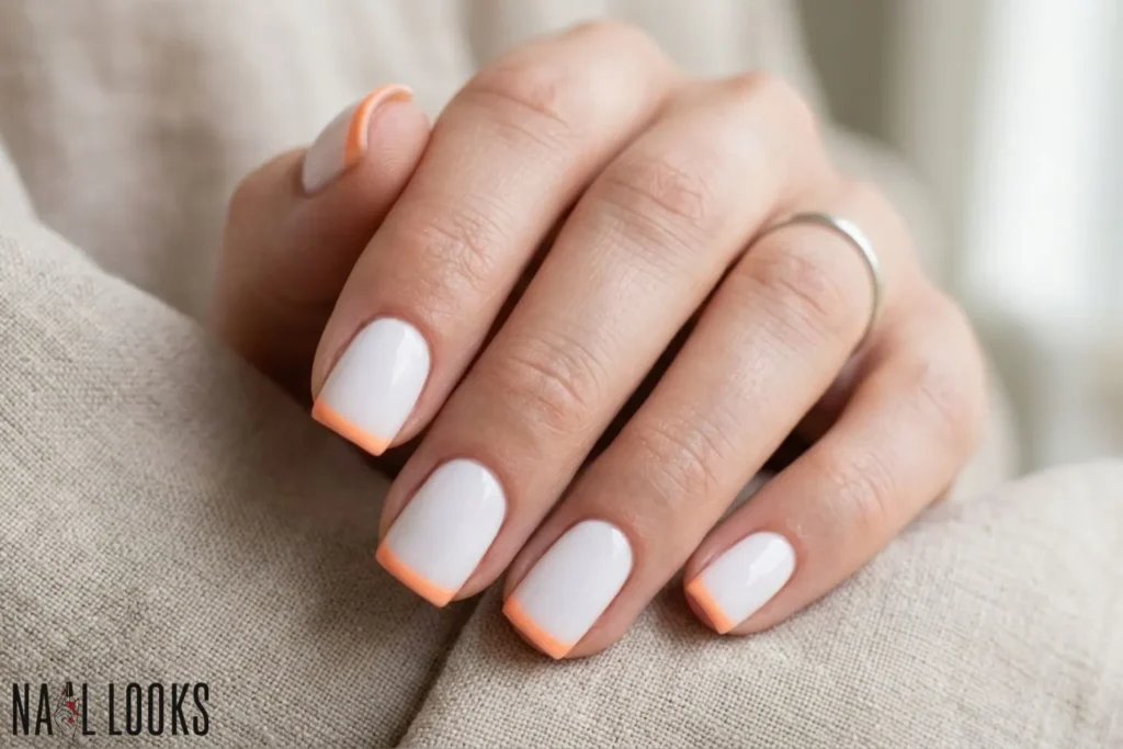Soft White with a Peach Line