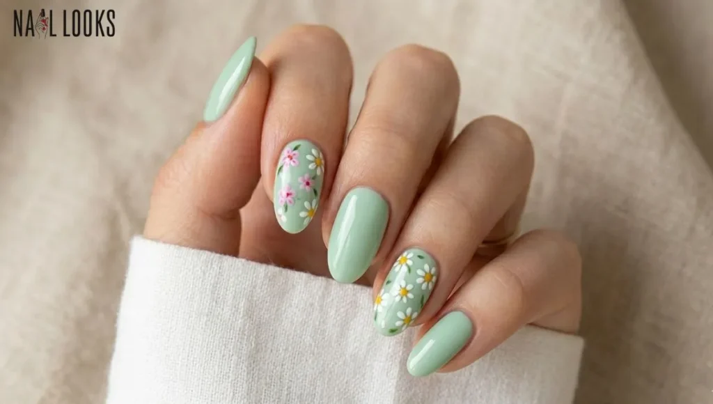 Spring Floral Nails
