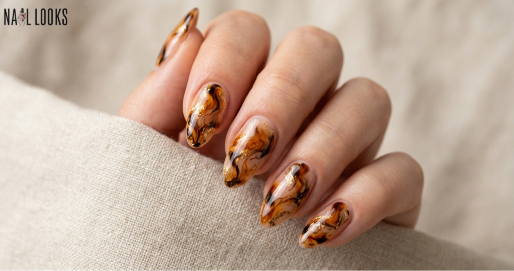 Tortoiseshell Abstract Nails