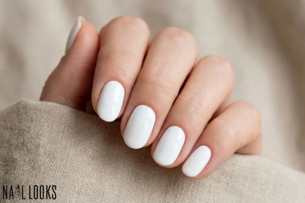 White Gel Nails — Clean and Simple