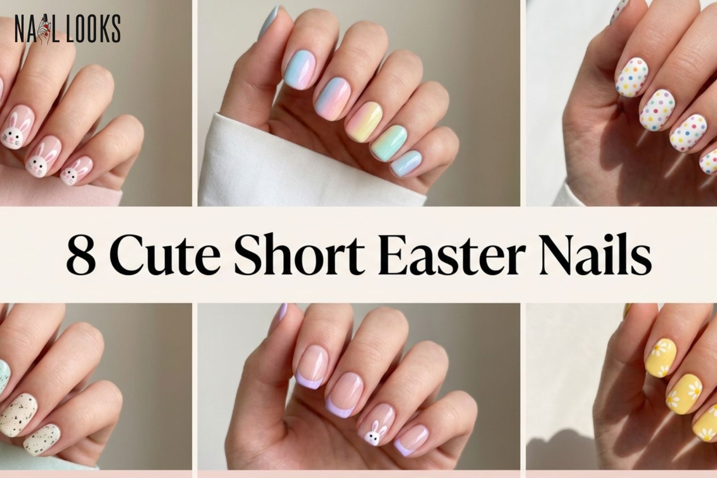 cute short easter nails