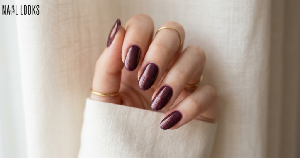 deep plum with golden shimmer