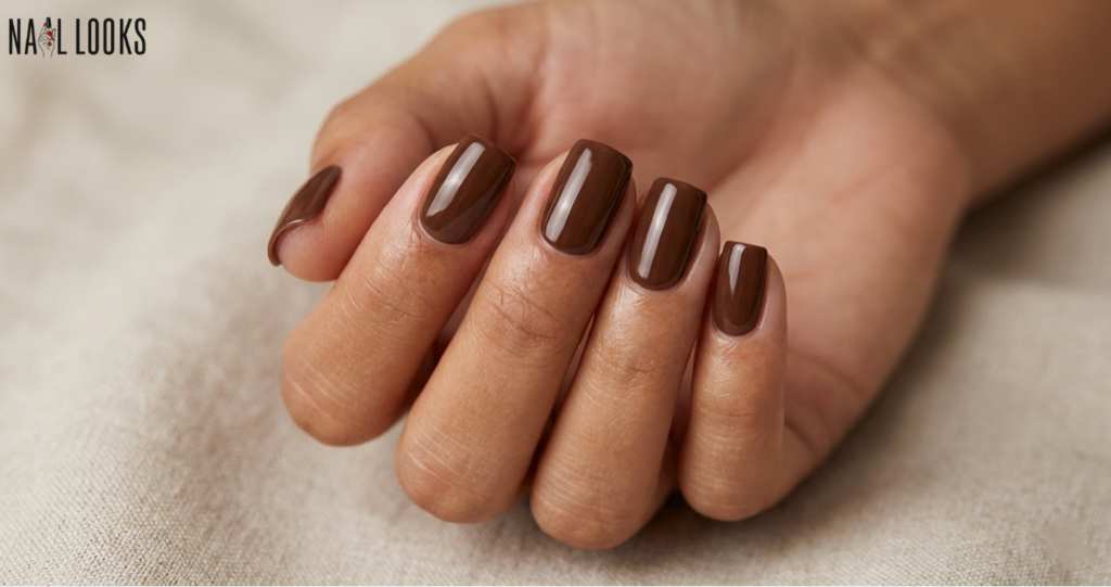 warm choclate squval nails