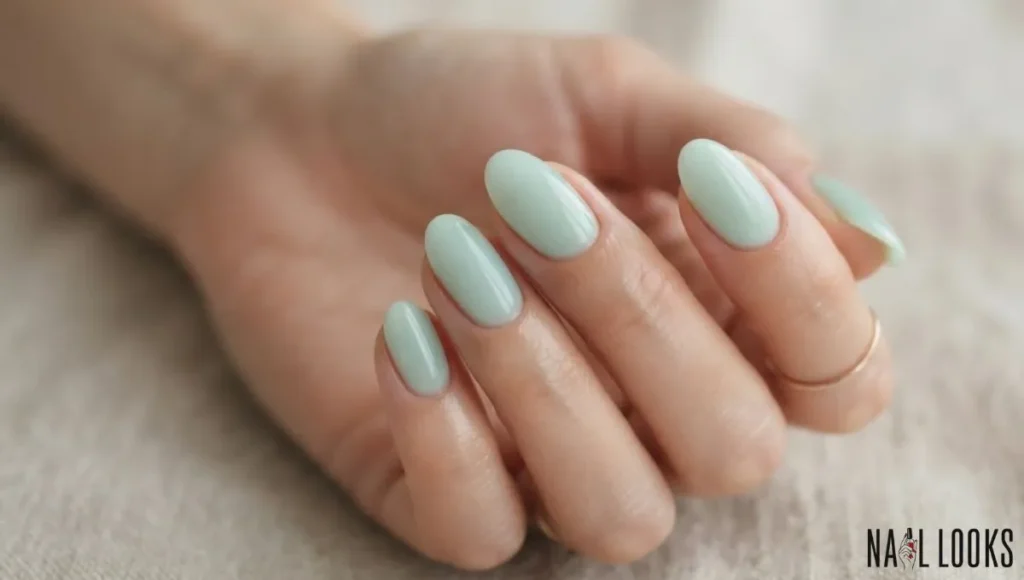 Beach Glass Green Nails