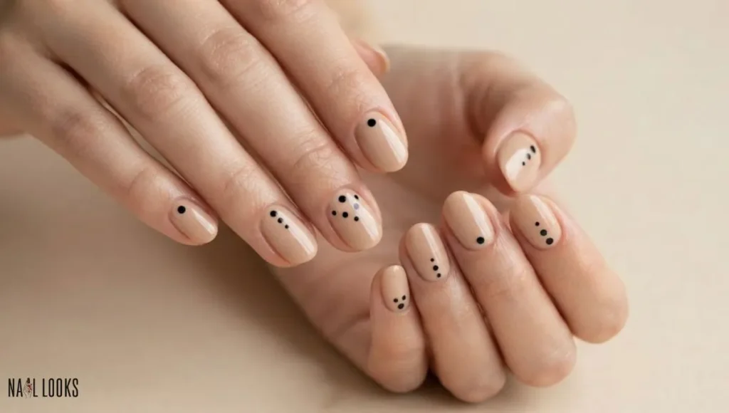 Black Dots on a Nude Base