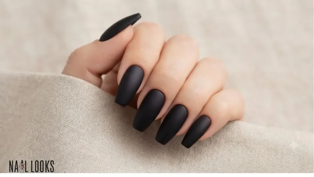 Black Velvet Matte Nails