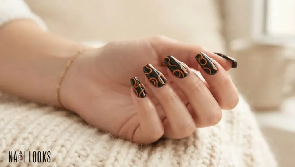 Black and Orange Halloween Swirls