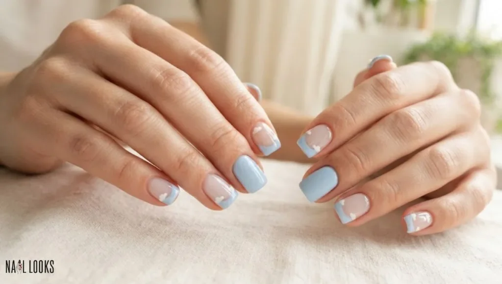 Blue and White Cloud Tips