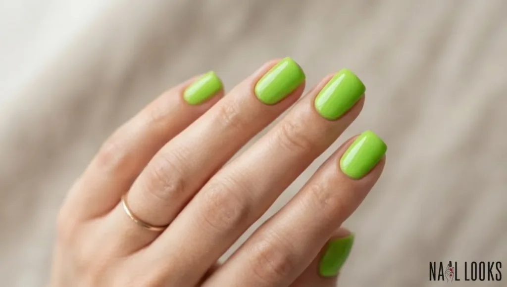 Bright Green Nails