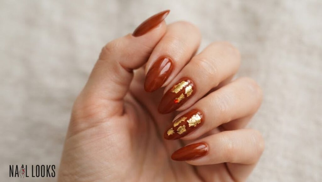 Burnt Sienna with Gold Foil