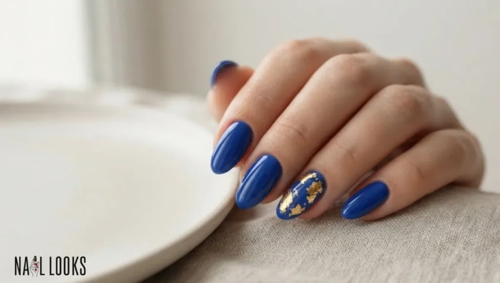 Cobalt Blue With Gold Foil