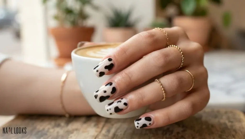 Cow Print Duck Nails