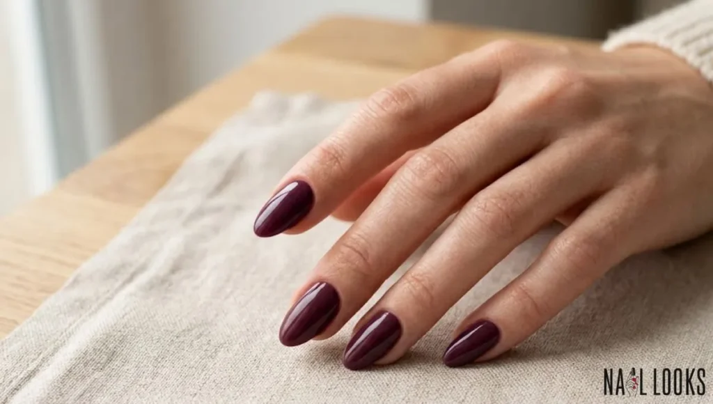 Dark Plum Nails