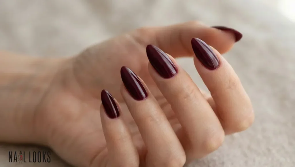 Deep Burgundy Nails