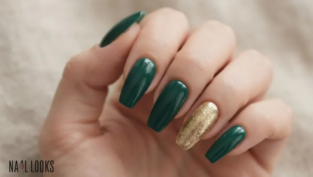 Deep Emerald Green Nails