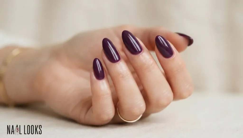 Deep Plum and Purple Nails