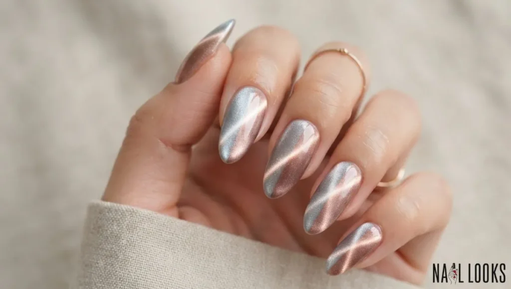 Dual Tone Cat Eye Nail