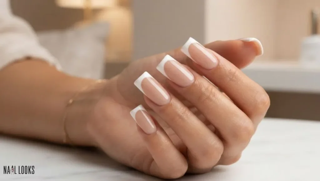 French Tip Duck Nails