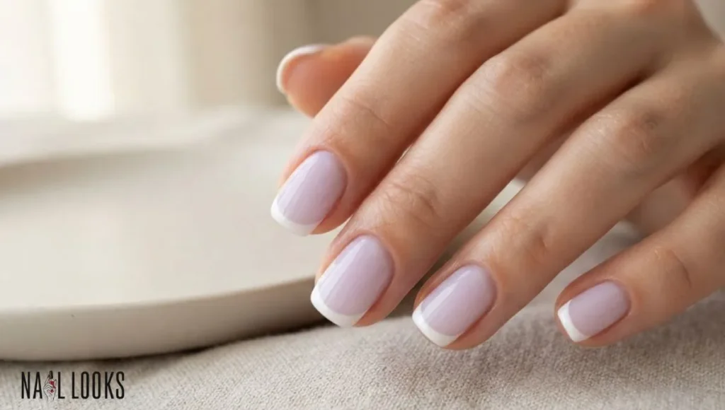 French Tips With a Lavender Base