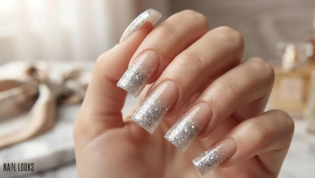 Glitter Ombre Duck Nails