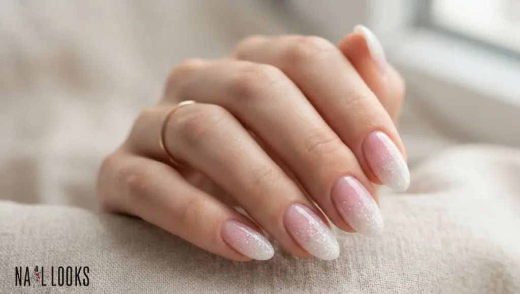 Glitter Ombre Pink to White