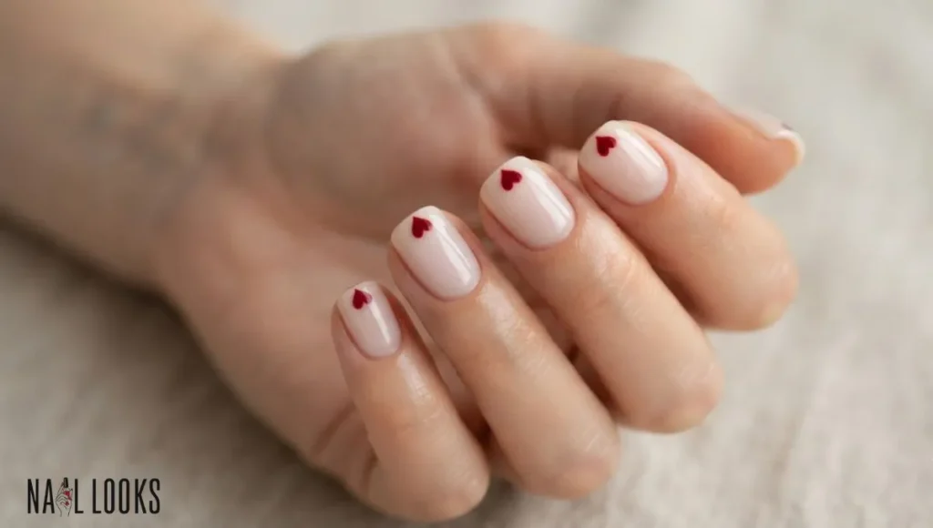 Heart Tip French Nails